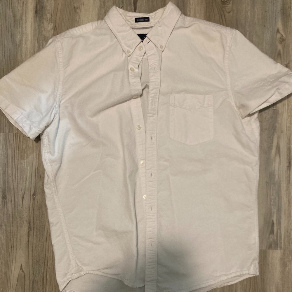 White American Eagle Button Down Shirt Size L